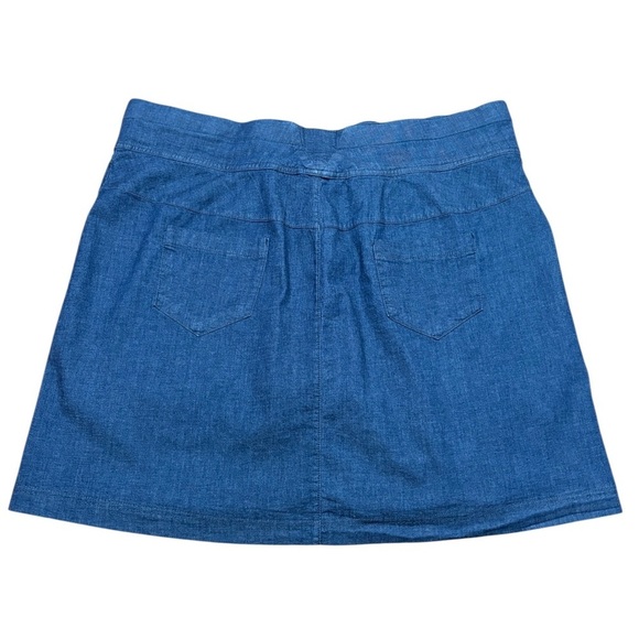 Sportive Plus, Plus Size Denim Skort, Size 2X, Blue - Picture 4 of 6